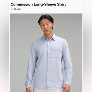 Commission Long Sleeve Shirt Button Down. Size Large.